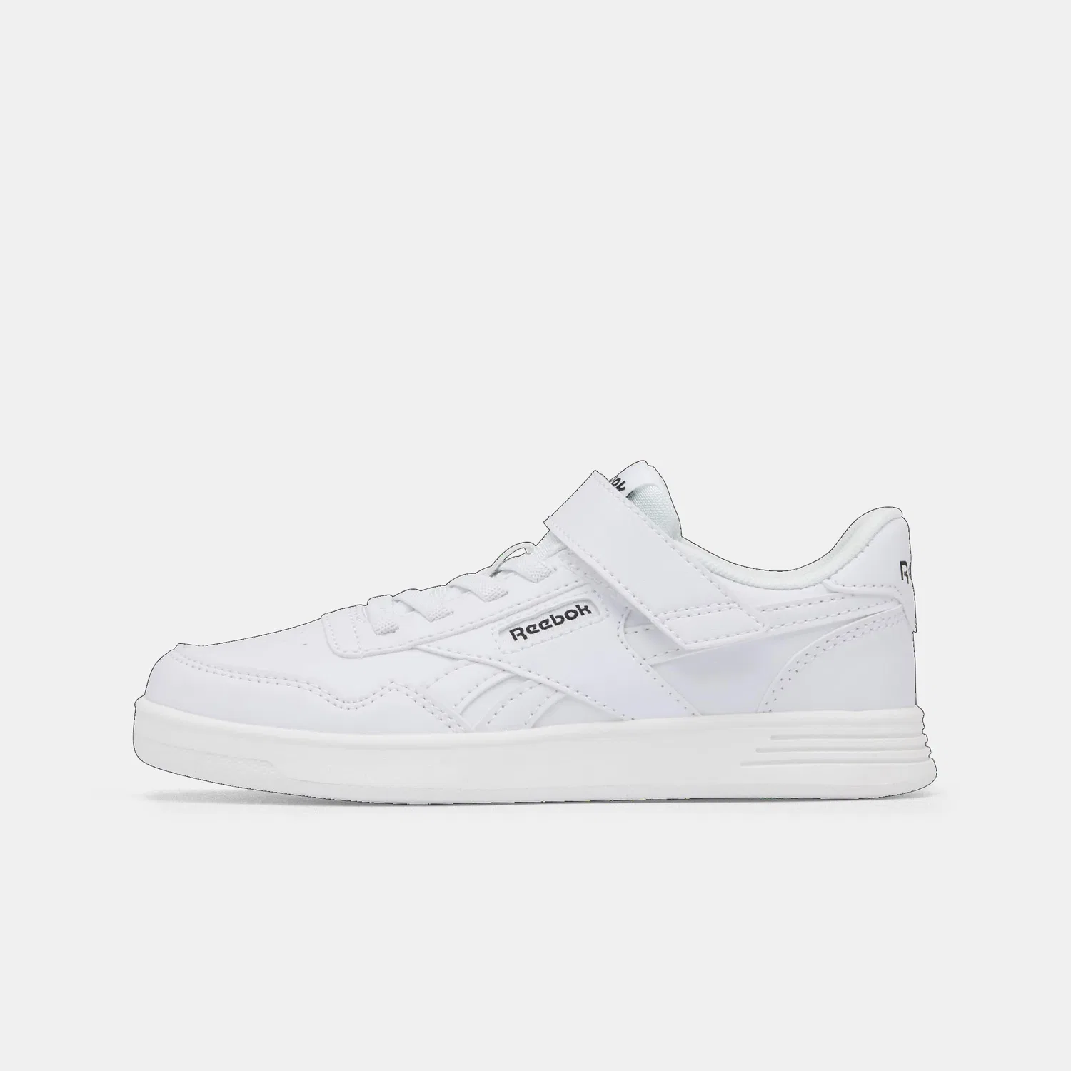 Детские кроссовки для мальчиков с эластичной шнуровкой Reebok Court Advance Elastic & Top Strap, Ftwrwht — фото 3