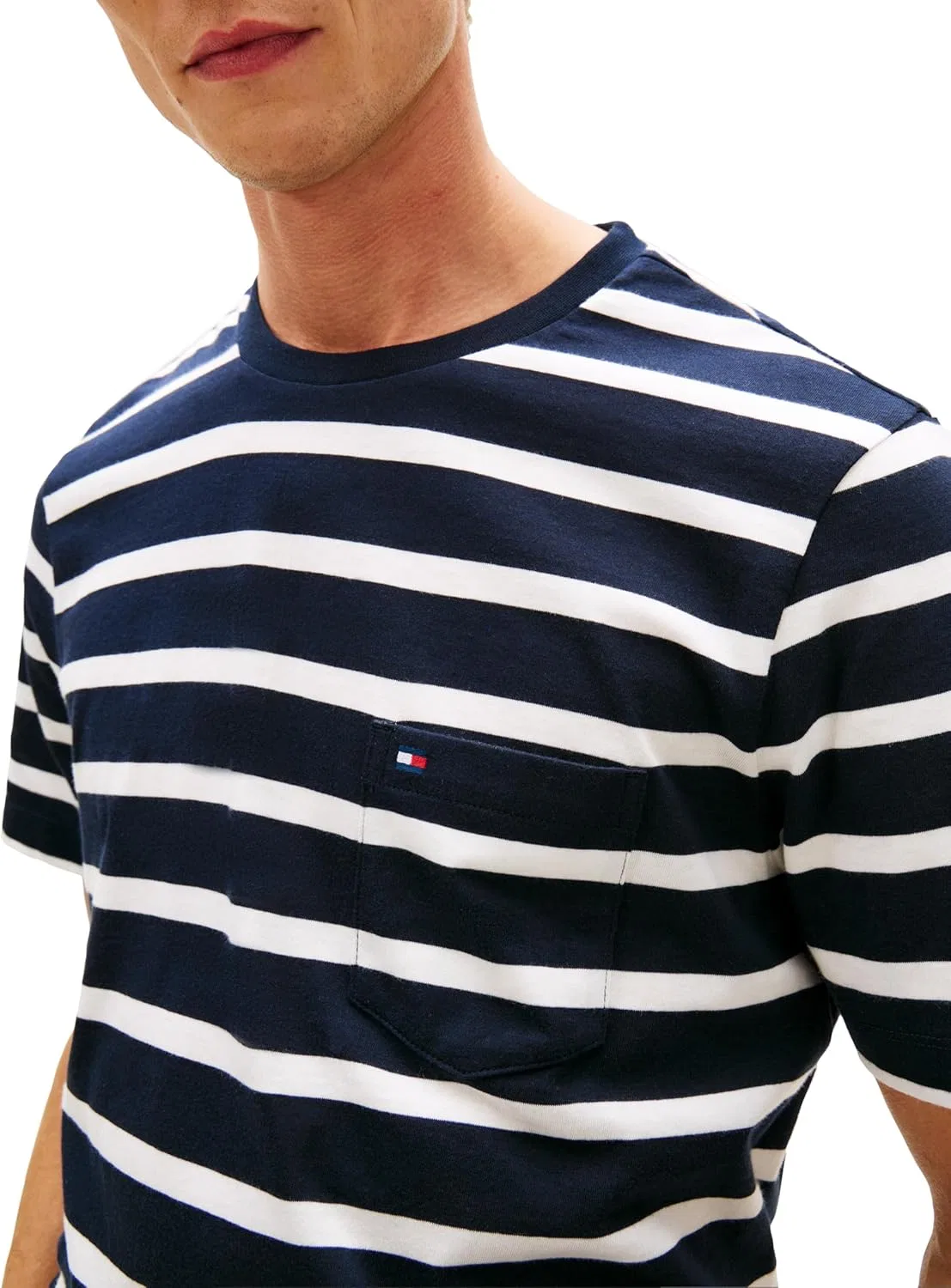 Мужская футболка с карманом Tommy Hilfiger, Desert Sky / Ecru Stripe — фото 2