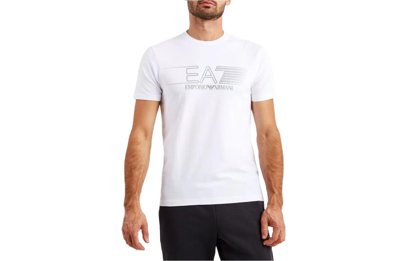 Футболка EA7, белая, Emporio Armani