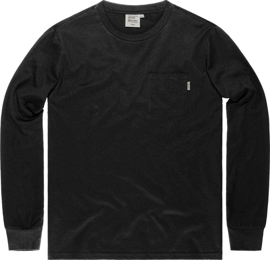 

Рубашка Vintage Industries Grant Pocket с длинным рукавом, черная