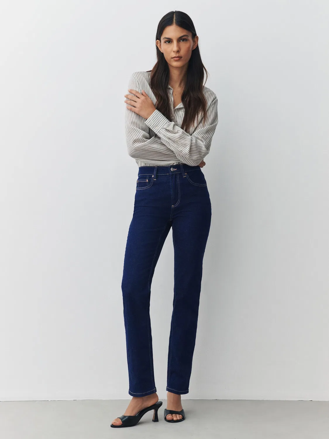 Джинсы Slim Mid Rise Stretch Next, Indigo Blue