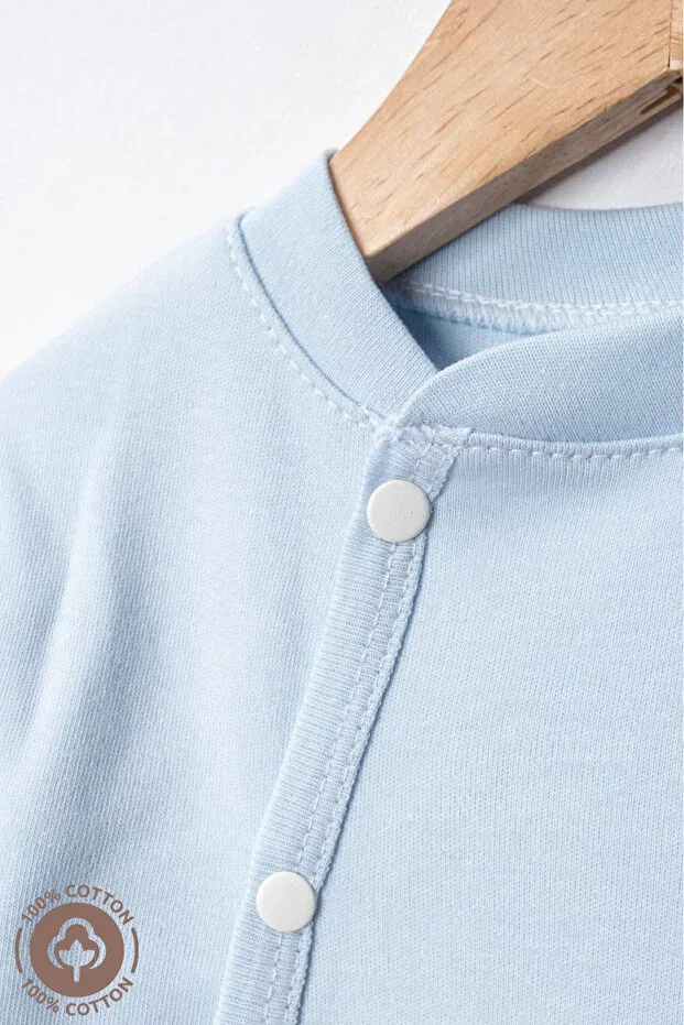 Детское боди-комбинезон с принтом Basics Miniel, Blue — фото 2