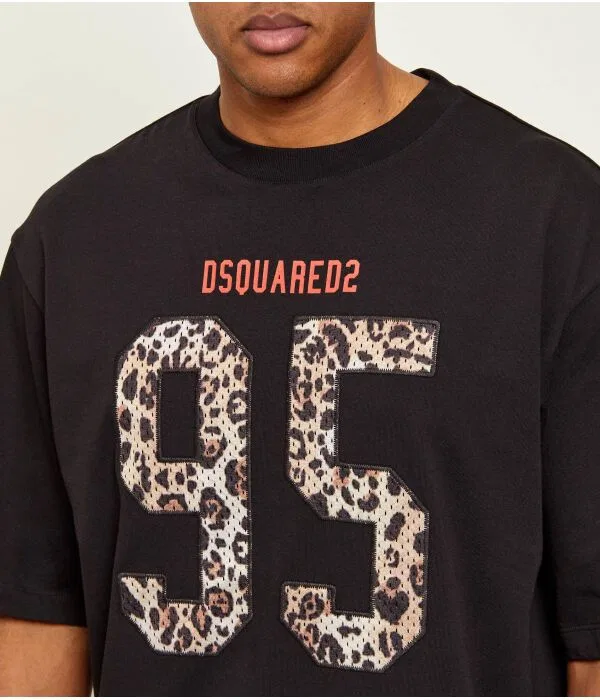 Мужская футболка свободного кроя Dsquared2, Цвет Nero — фото 4