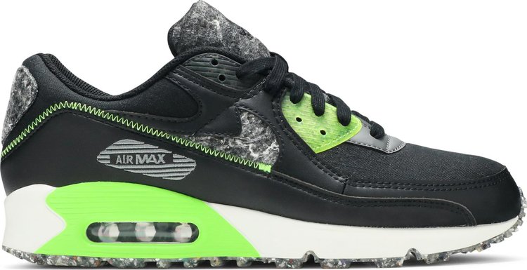 Кроссовки Nike Air Max 90 M2Z2 'Recycled Wool Pack - Black Electric Green', черный - фото