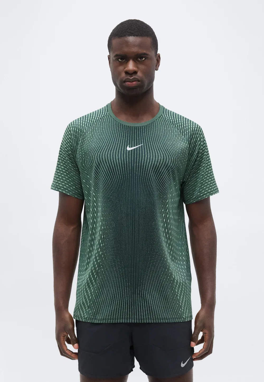 Футболка с принтом Stride Nike Performance, Black/Voltage Green