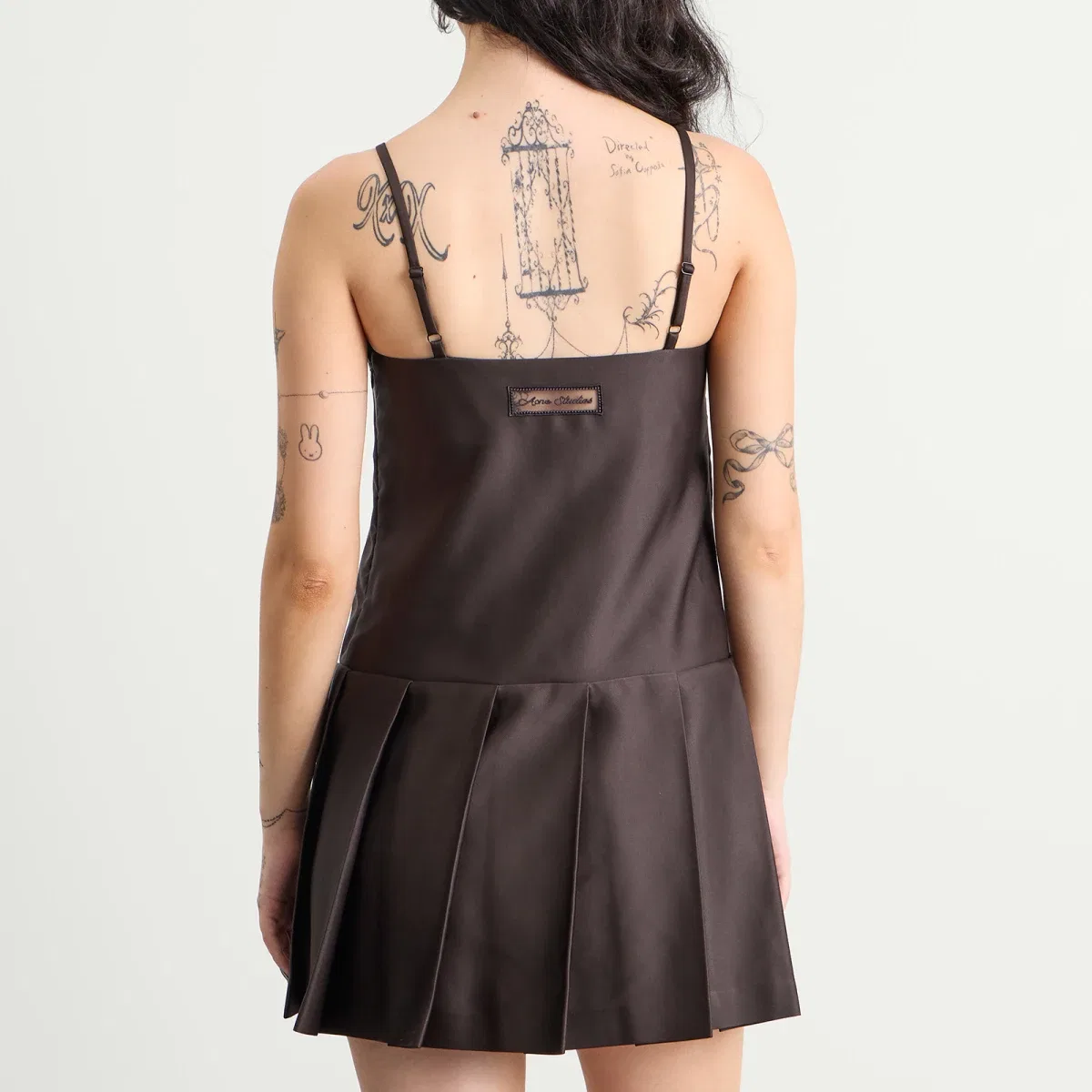Платье техническое Dary Duchesse Acne Studios, Dark Chocolate Brown — фото 3