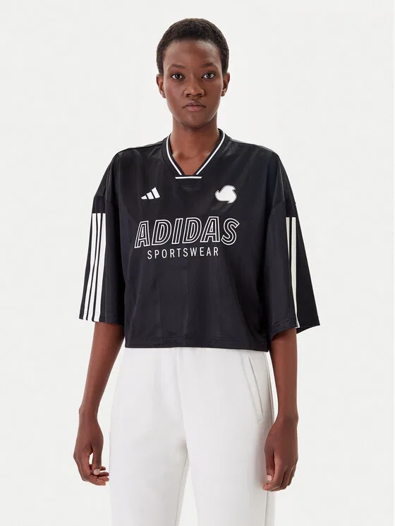 Футболка oversize Tiro Cut 3-Stripes Adidas, черный