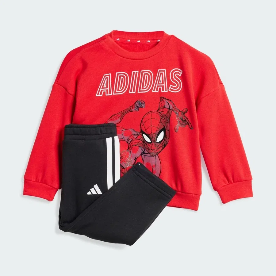 Детский спортивный костюм с принтом Marvel adidas, Красный