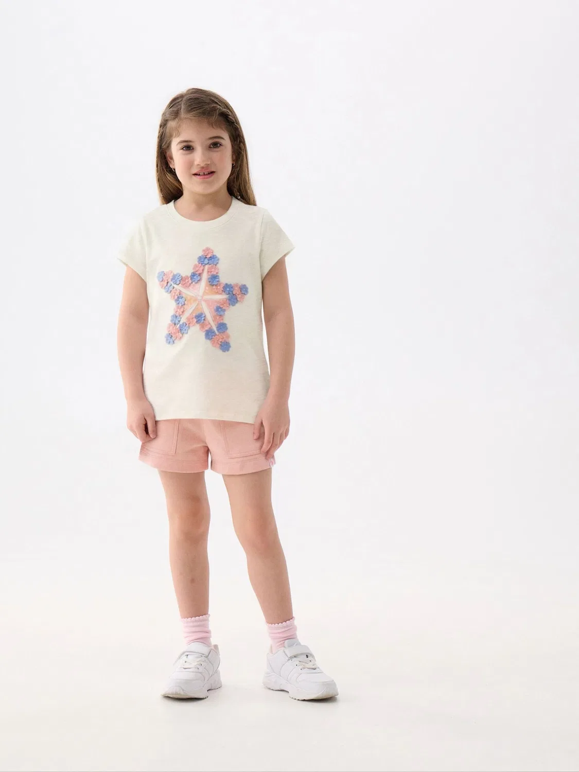 Комплект из футболки и шорт, хлопок Hatley, Natural