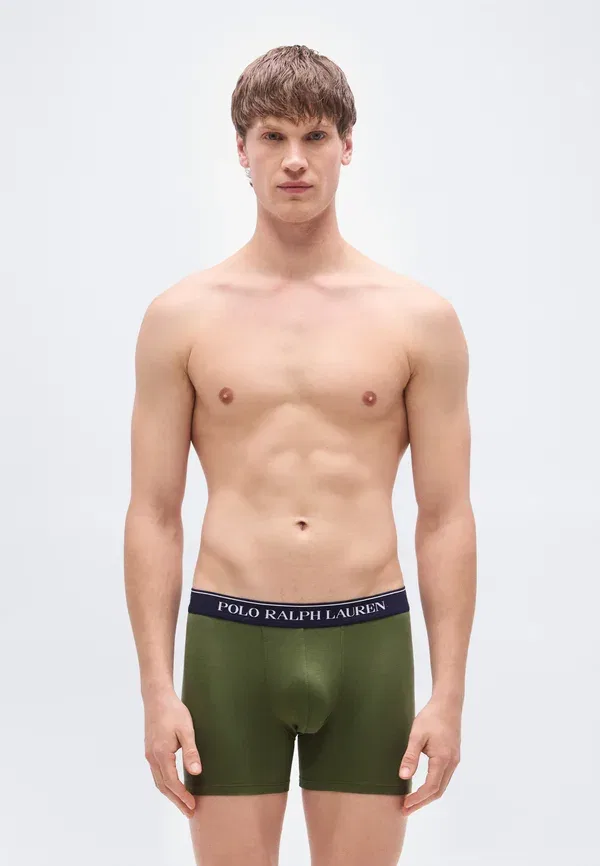 Комплект из 3 боксерских трусов Polo Ralph Lauren, синий/хаки/оливковый — фото 4
