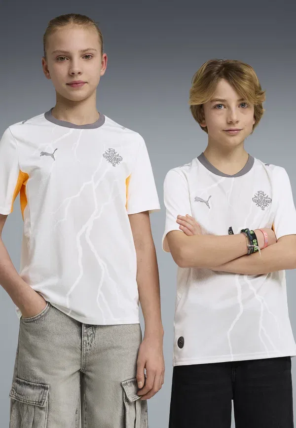 Футболка с принтом Unisex Puma, White Cool Dark Gray, белый/темно-серый — фото 2