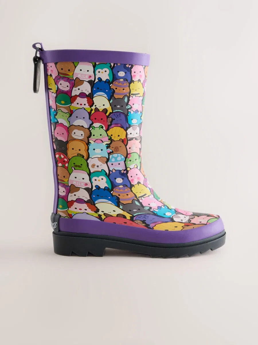 Резиновые сапоги Next Rubber Boots 'Wellies' темно-фиолетового цвета — фото 3