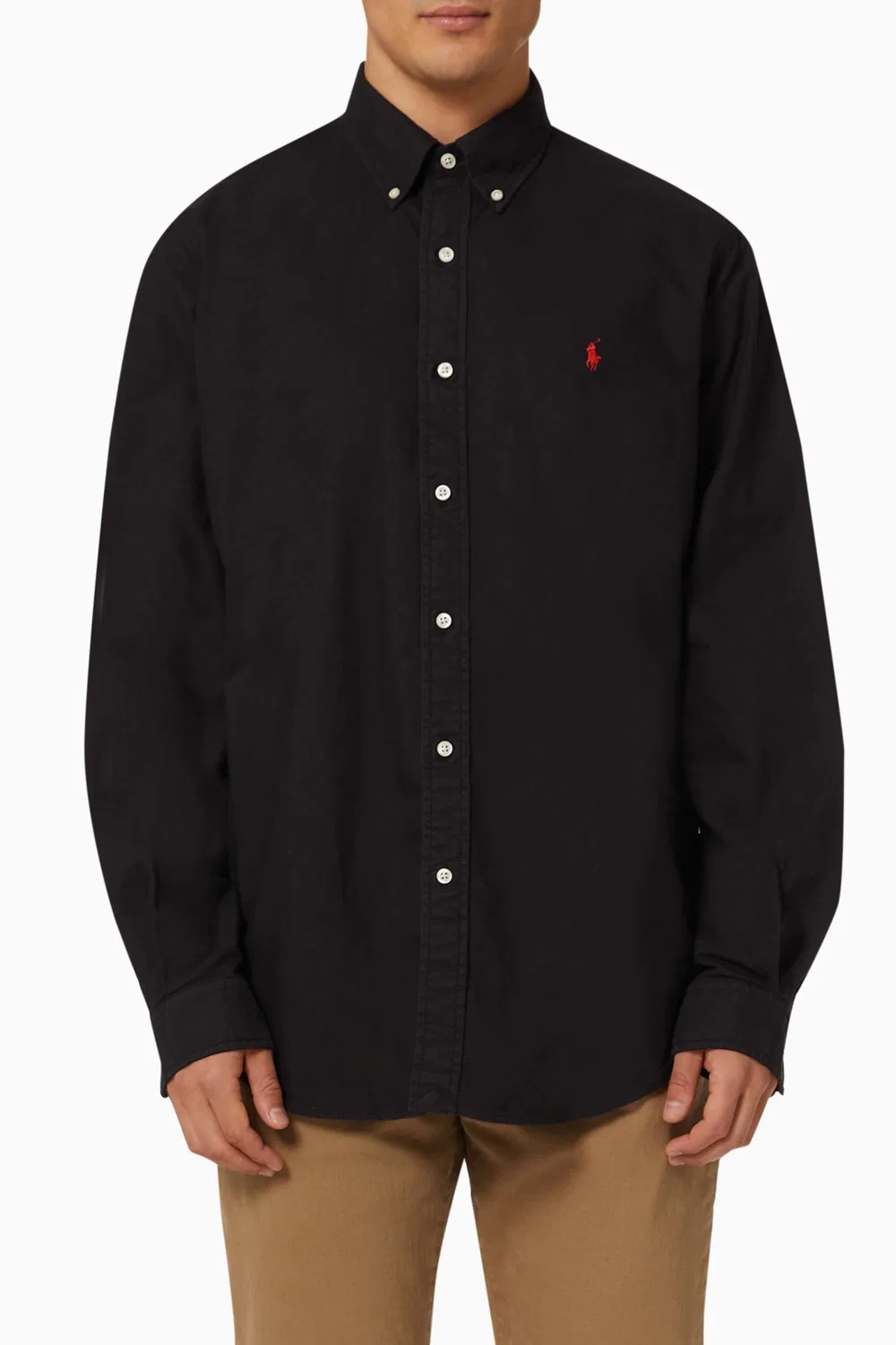 Рубашка хлопковая Custom Fit Oxford Polo Ralph Lauren