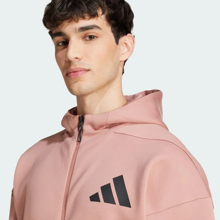 Худи с капюшоном и полной молнией Z.N.E. Full-Zip Hooded Track Jacket adidas, Черный — фото 4