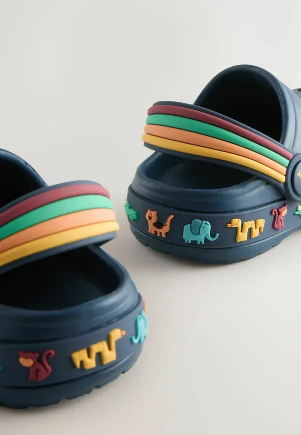 Босоножки синтетические Regular fit - clogs Next темно-синий Safari — фото 3