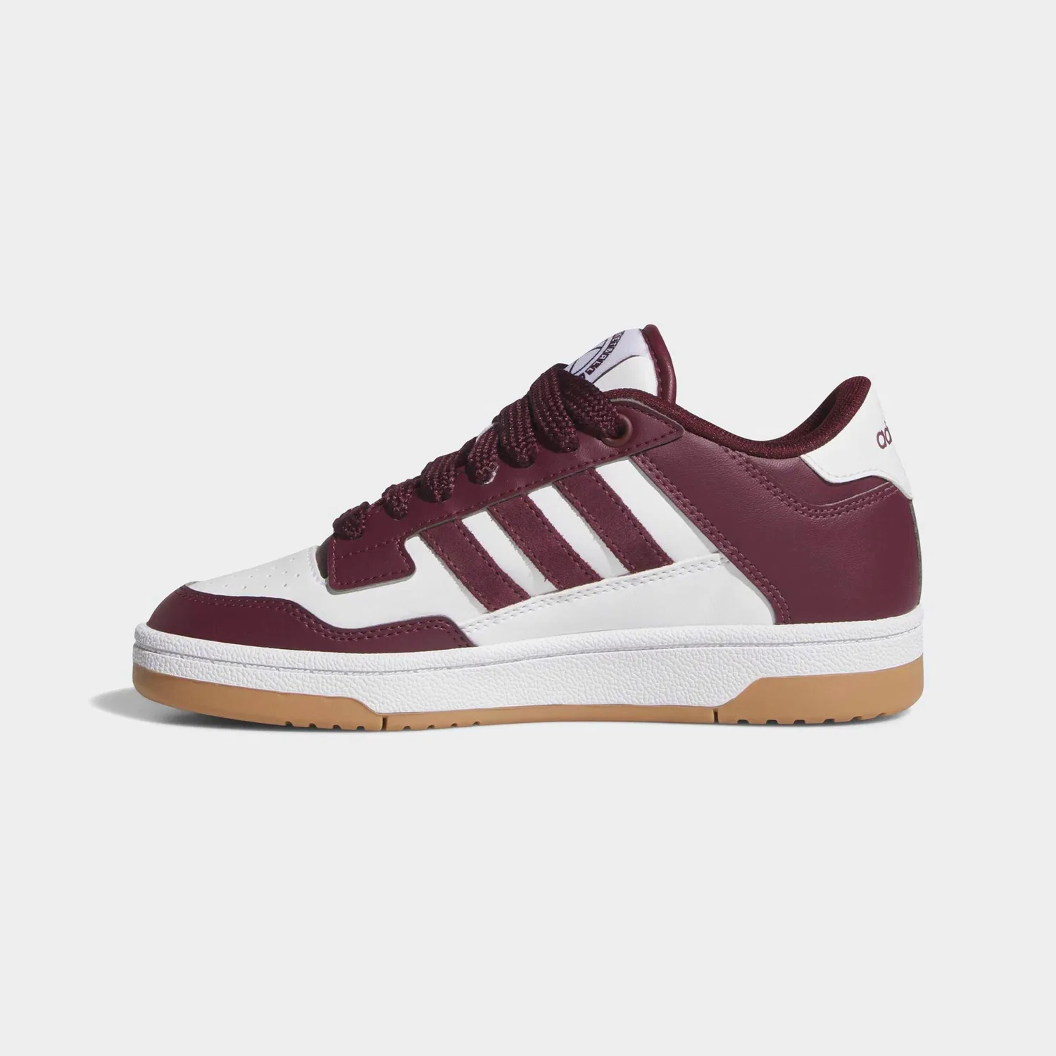 Детские кроссовки с ретро-дизайном Rapid Court Low Adidas Sportswear, Cloud White/Maroon — фото 3