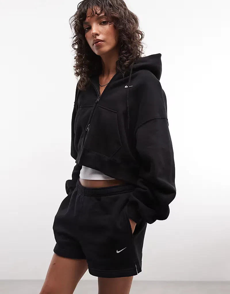 Шорты Nike Studio Fleece Midweight Short, черный
