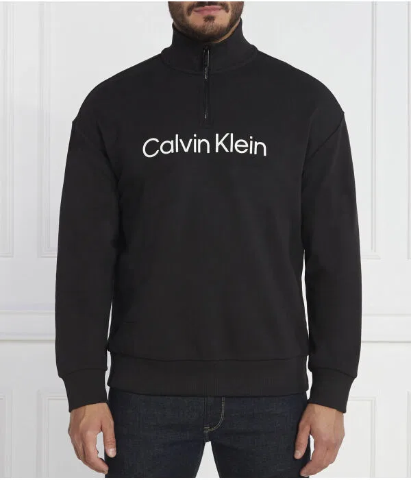 Мужская флисовая кофта с молнией Hero Logo Quarter Zip Calvin Klein, черный