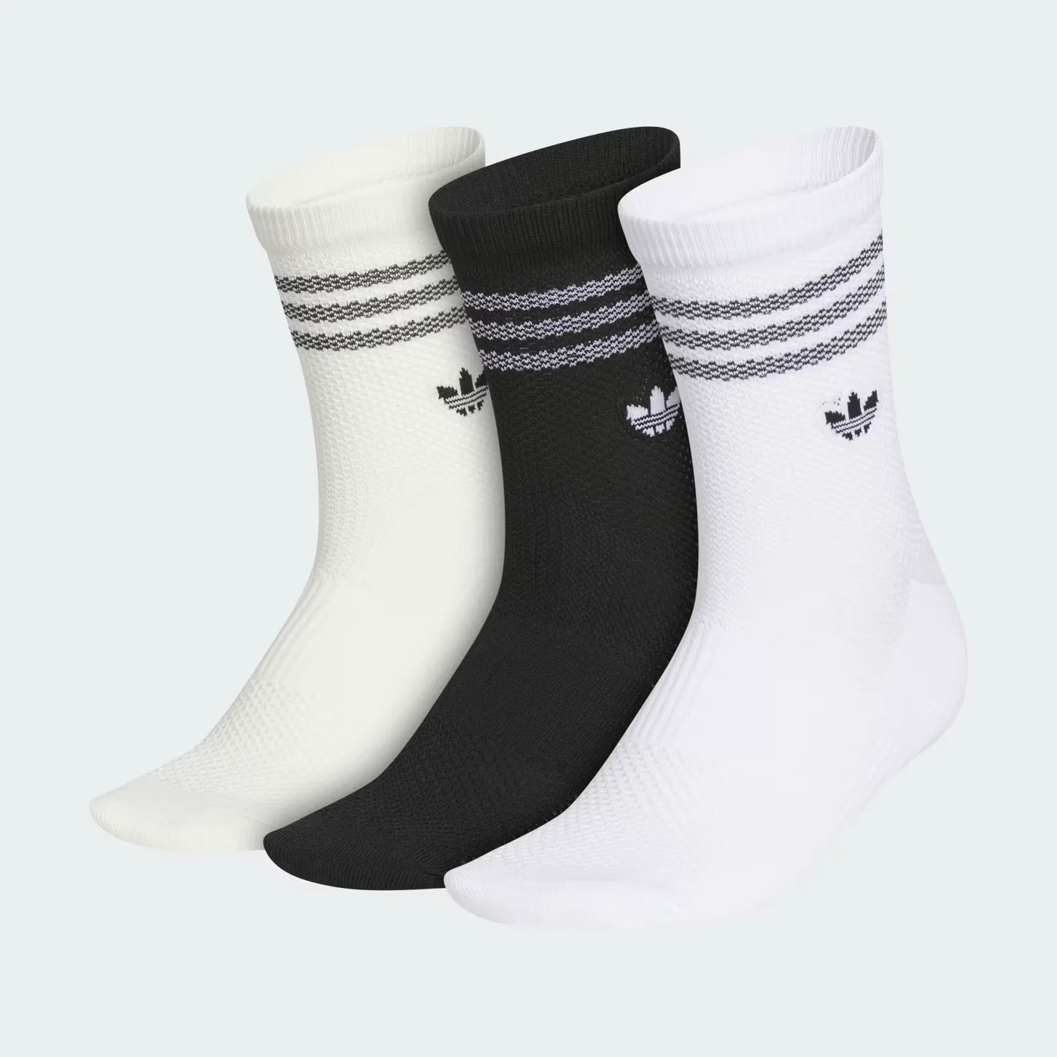 Носки высокие сетчатые, 3 пары, Originals Sport Mesh High Quarter, Adidas Originals, Off White/черный/белый