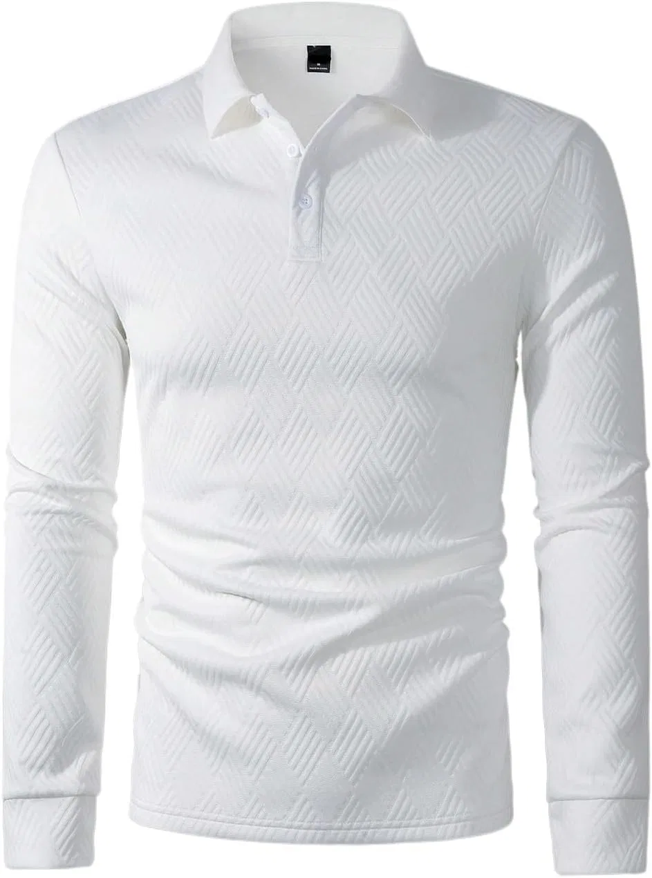 Мужская классическая футболка с длинным рукавом, White