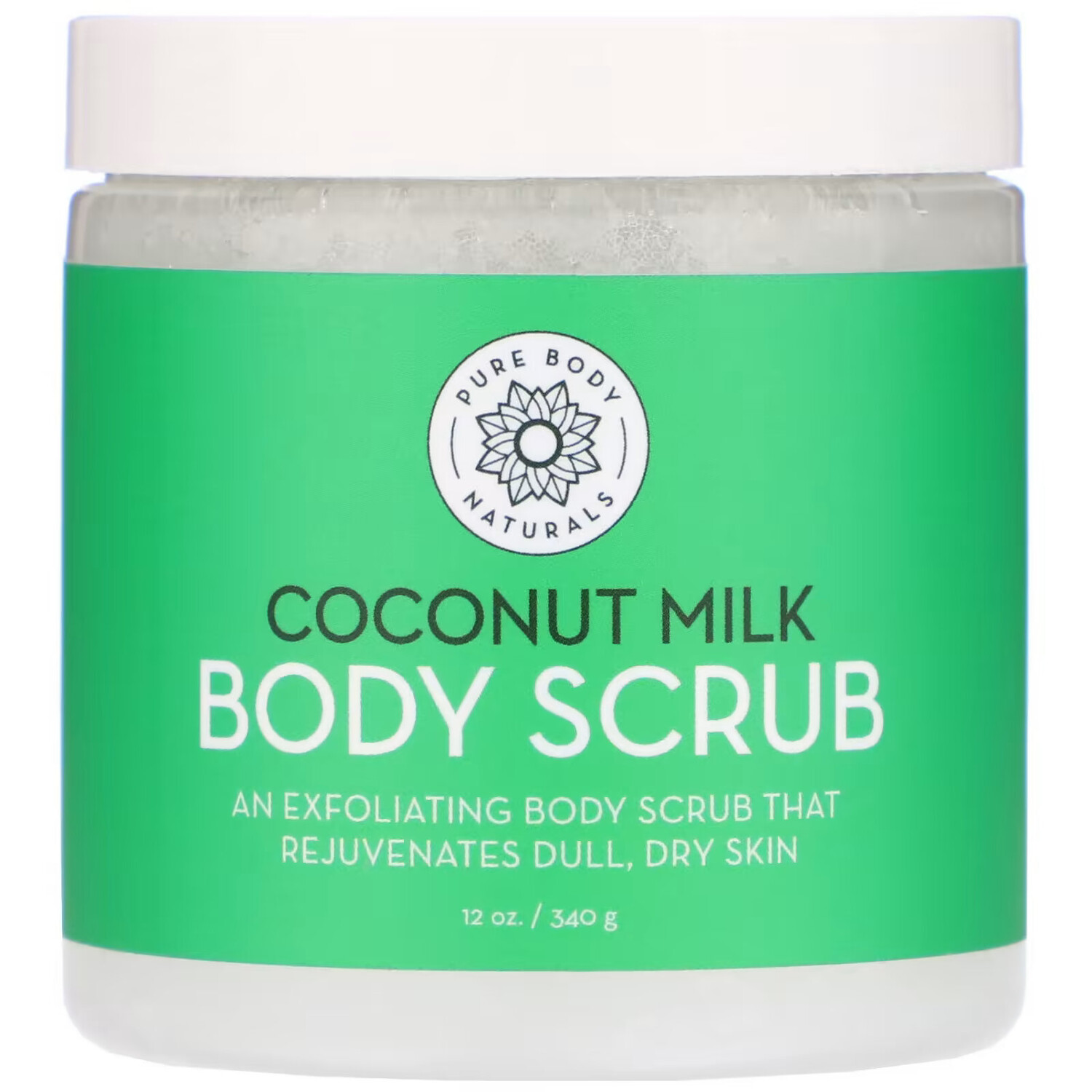 

Pure Body Naturals, скраб для тела с кокосовым молоком, 340 г (12 унций)