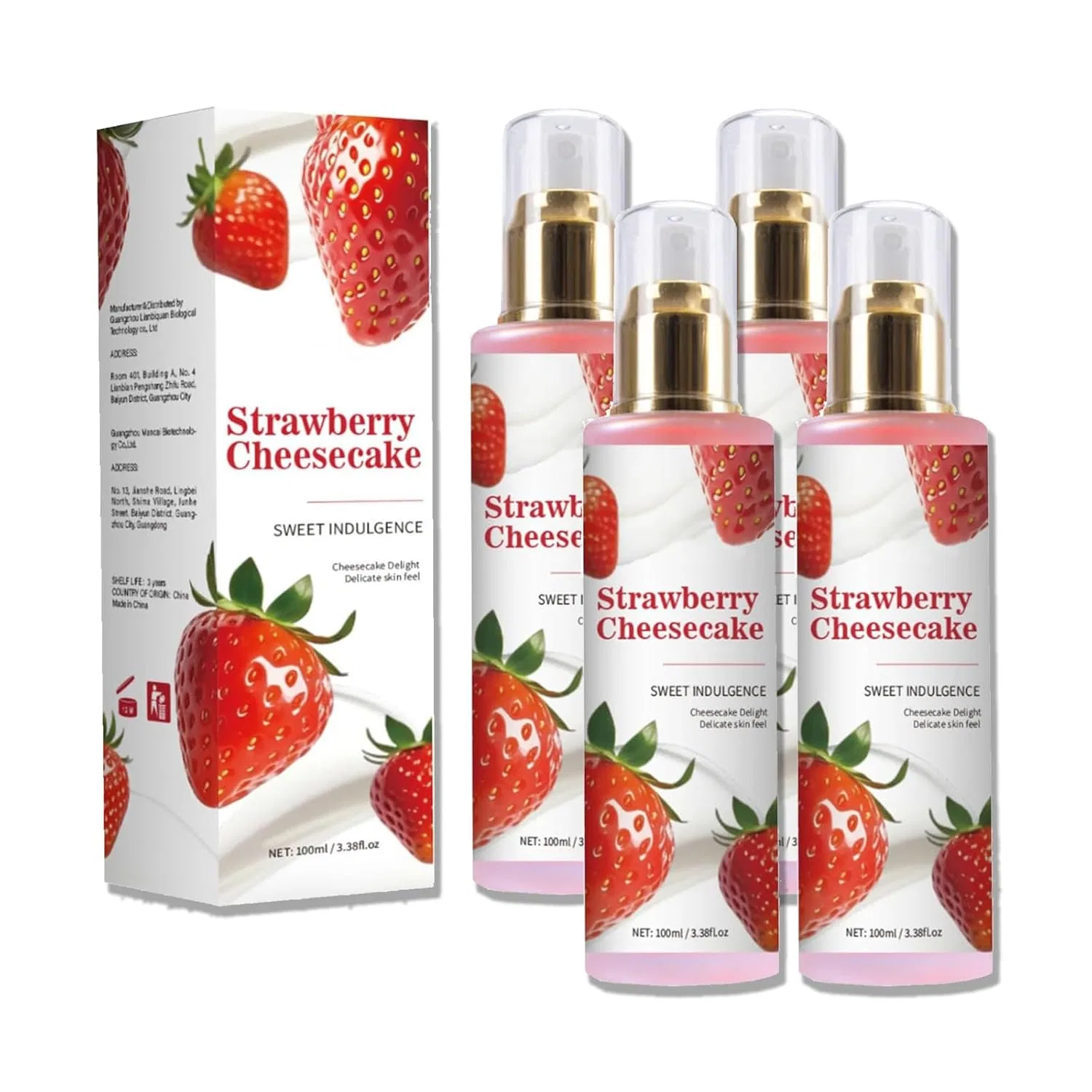 Боди-спрей Strawberry Cheesecake QPJUVC, 100 мл