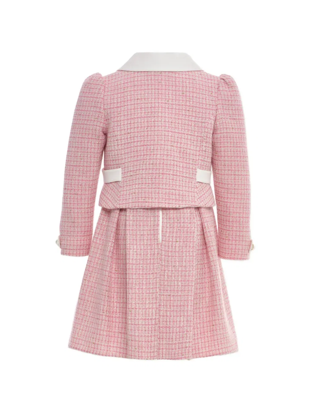 Комплект из твидового платья без рукавов и юбки Dress & Fleur, розовый — фото 2