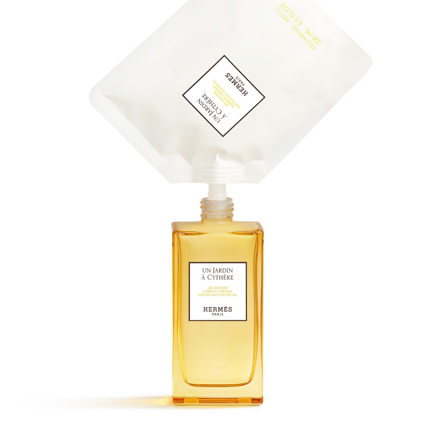 Гель для душа collection parfum jardin un jardin à cythère, nachfüllset Hermes, объем 200 мл — фото 3