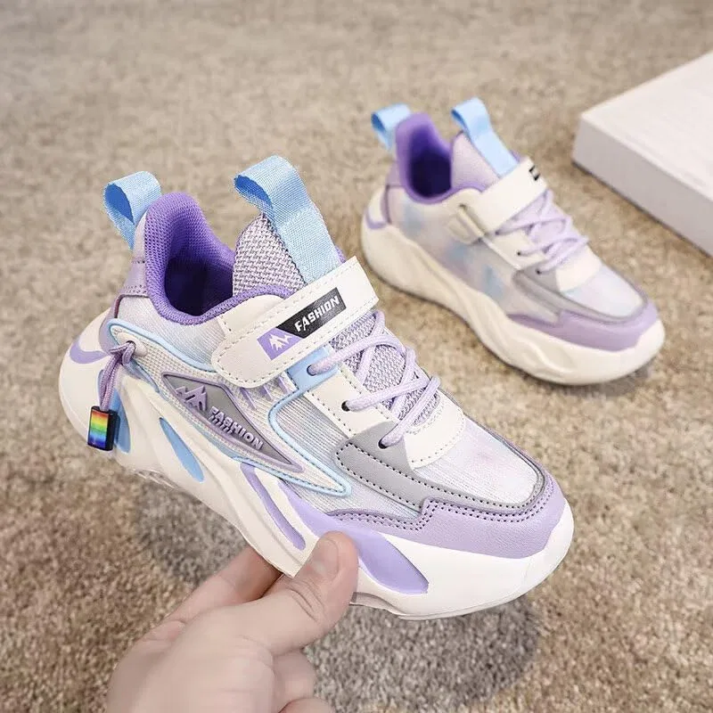 Детские кроссовки для девочек с легким верхом Zonkacen, Mesh Purple — фото 2