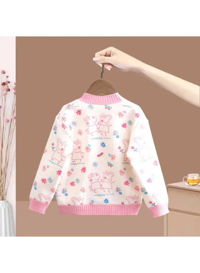 Кардиган удобный с длинным рукавом Peppa Pig, розовый — фото 4