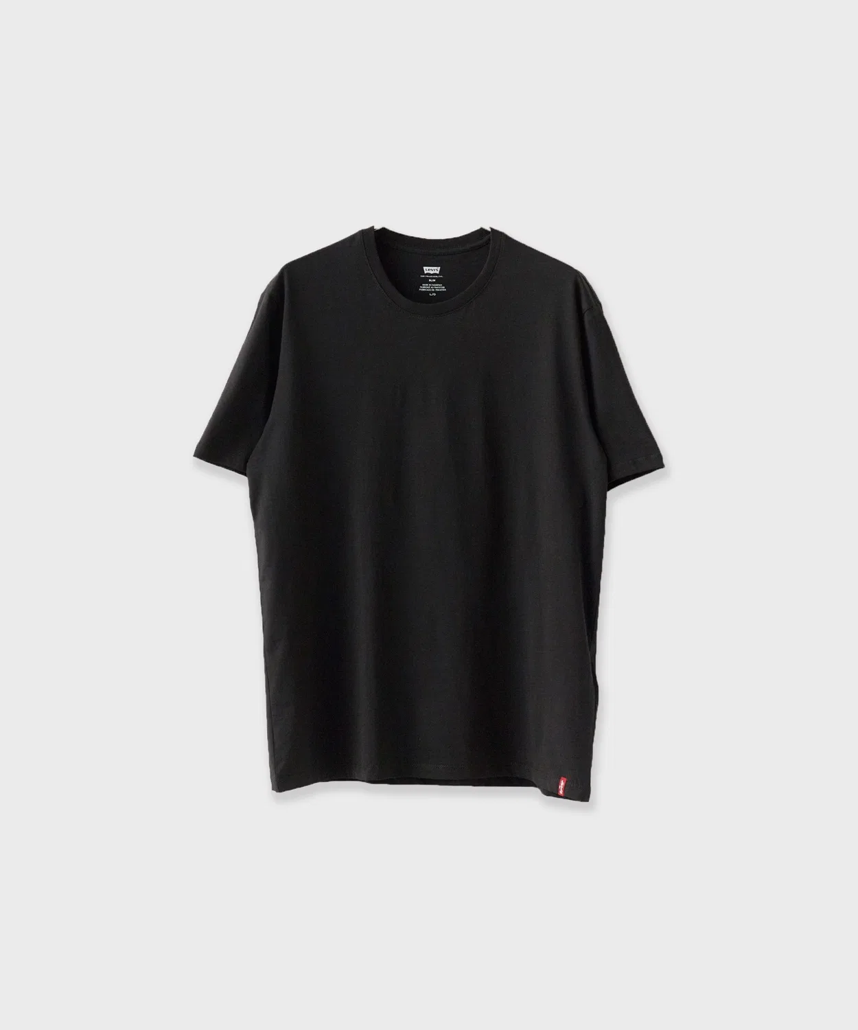 Мужское/Женское футболка с коротким рукавом, комплект из 2 штук, Slim 2PK Crewneck Levi's, Black