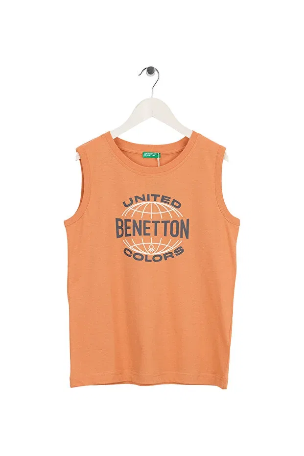 Детская футболка для мальчиков с принтом United Colors Of Benetton, Orange