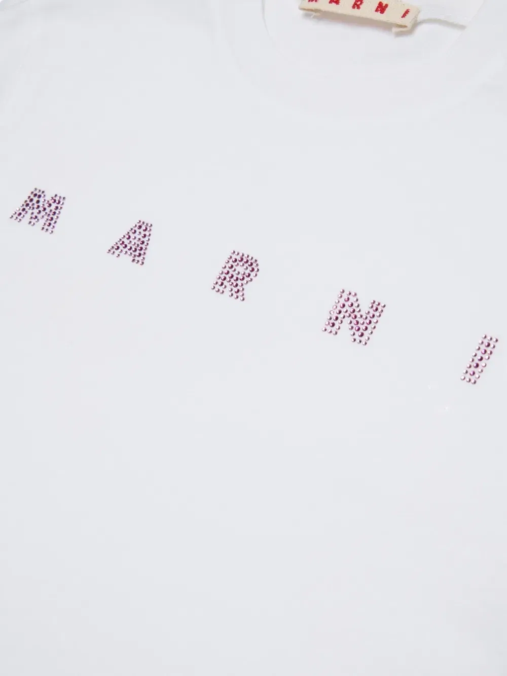 Укороченная футболка с логотипом Marni Kids, белый — фото 4