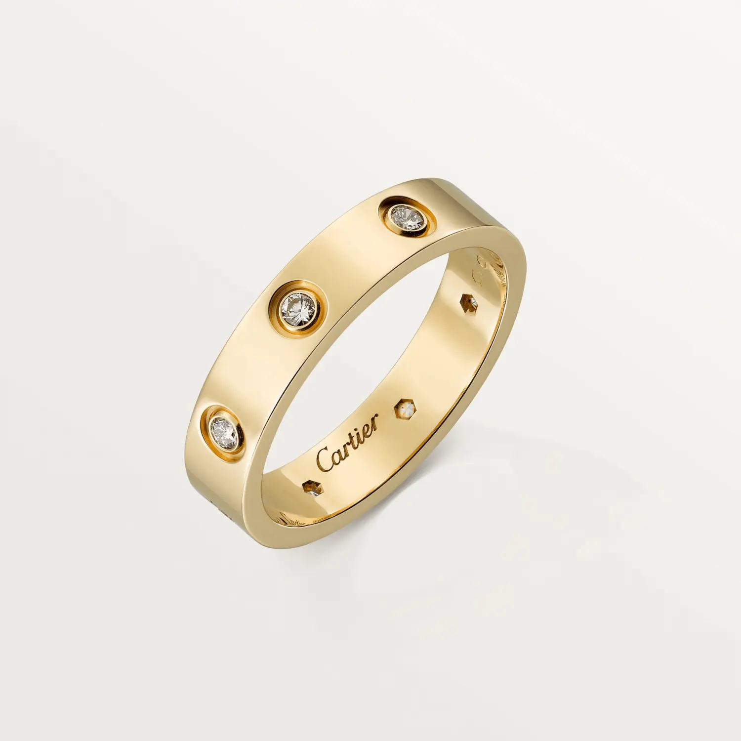 

Обручальное кольцо Cartier Love 8 Diamonds, желтое золото