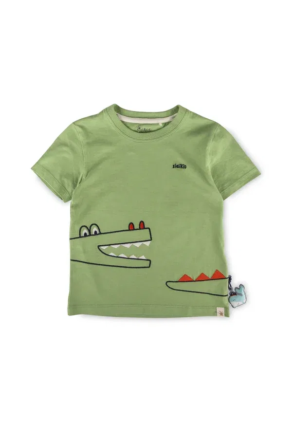 Футболка с вышивкой Happy Holiday Sigikid, Green, зеленый