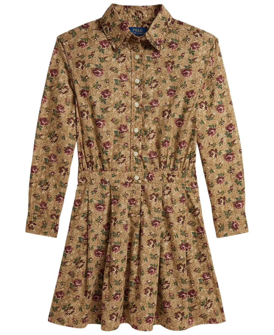 Платье-рубашка из хлопкового поплина с цветочным принтом Polo Ralph Lauren, Thornbury Rose — фото 2