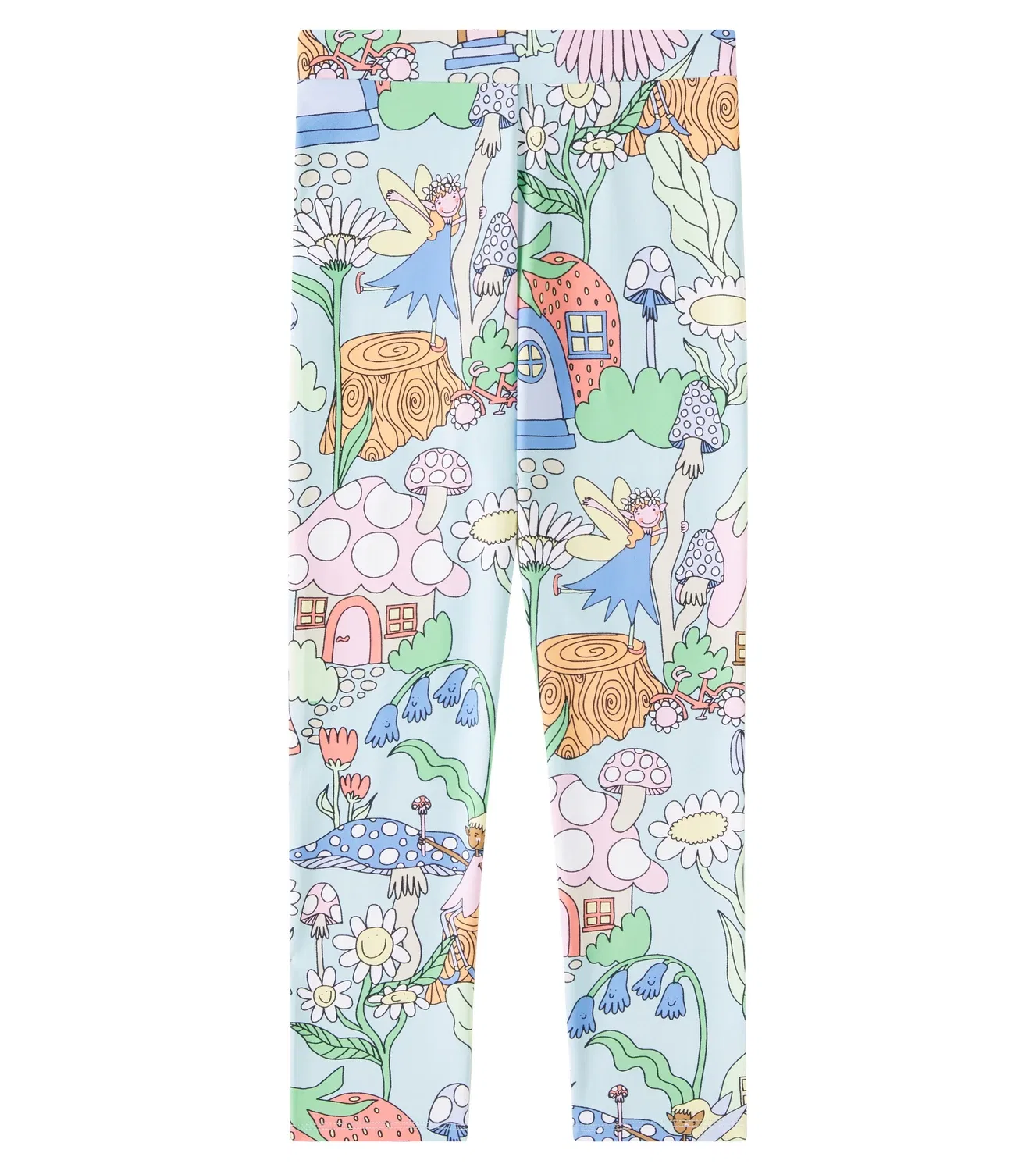 Леггинсы с принтом Stella Mccartney Kids, голубой