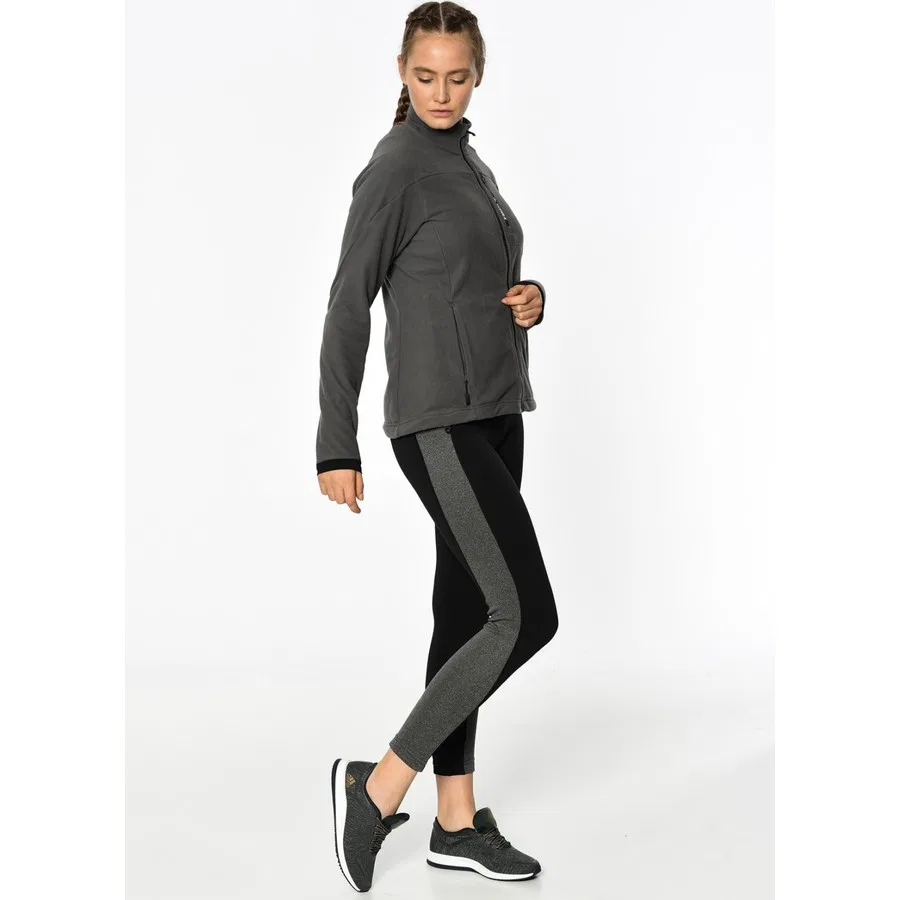 Женский свитшот с молнией Tivid Fl Jkt adidas, Серый — фото 2