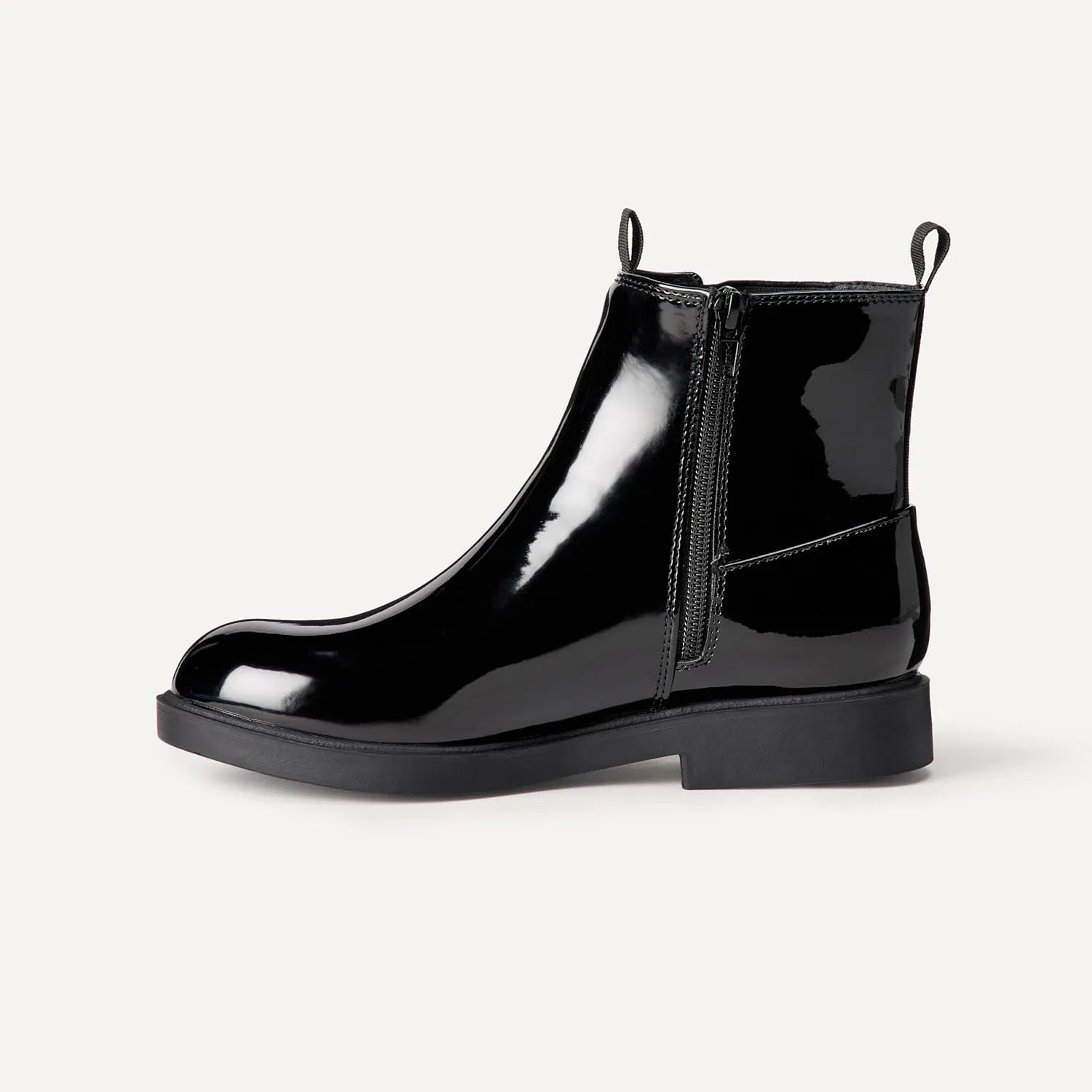 Детские ботинки для девочек с щиколоткой Amazon Essentials, Black Patent — фото 4