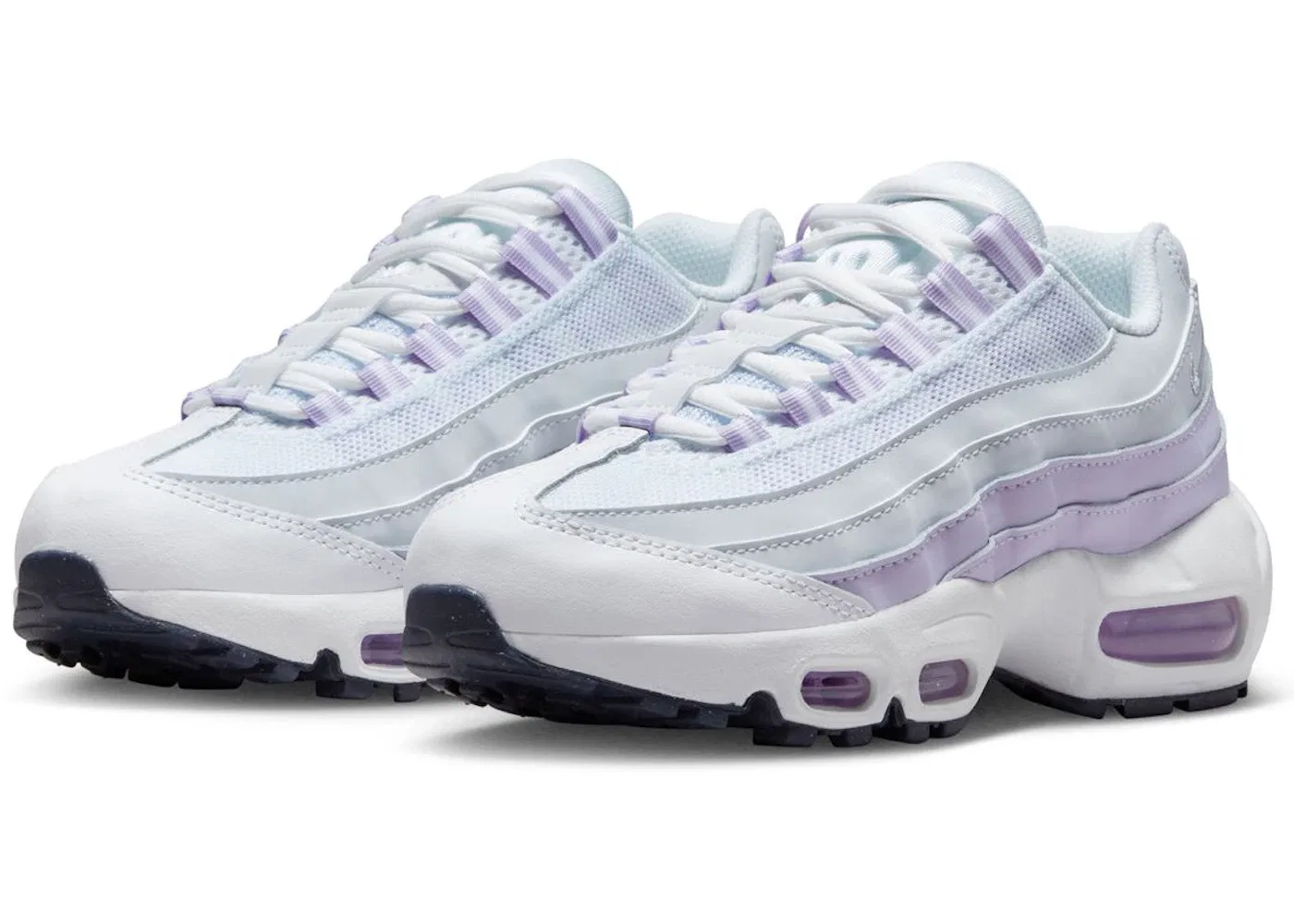 Детские кроссовки Lifestyle Nike Air Max 95 Recraft, White/Pure Platinum/Violet Frost/Metallic Silver — фото 2