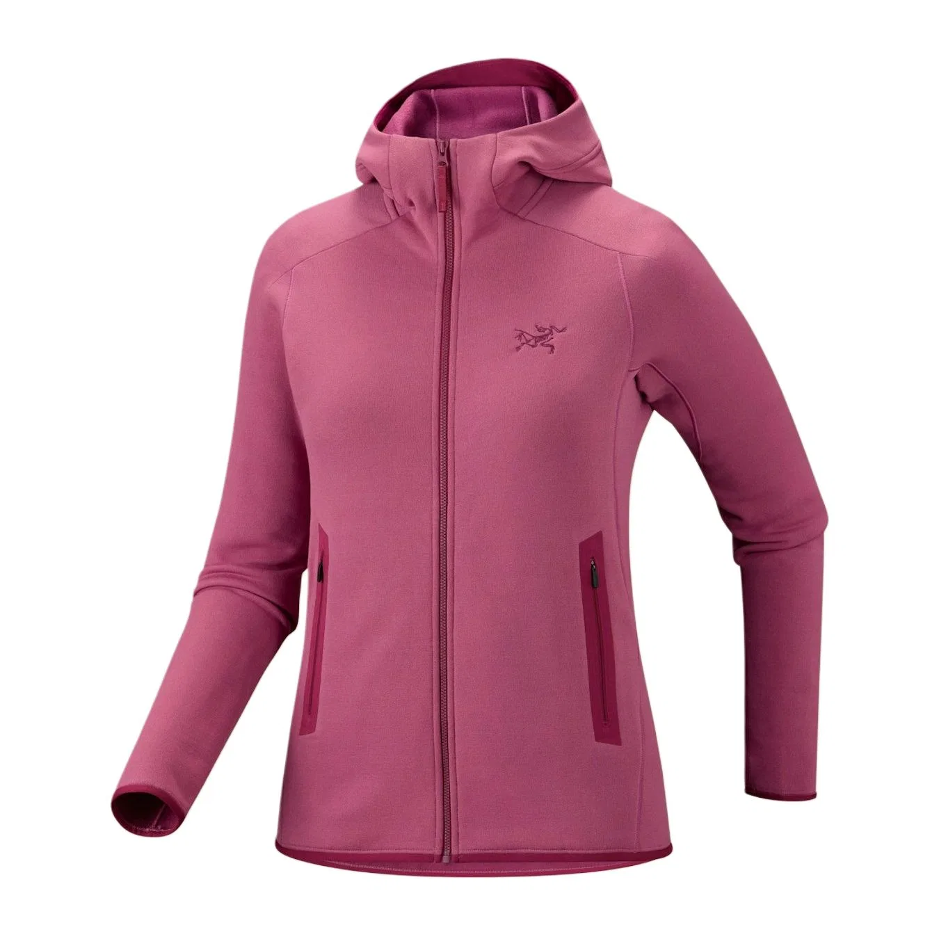 Женская флисовая толстовка с длинным рукавом Arcteryx, Light Maple Field Red/Liberty Purple/Lt Renegade/Renegade