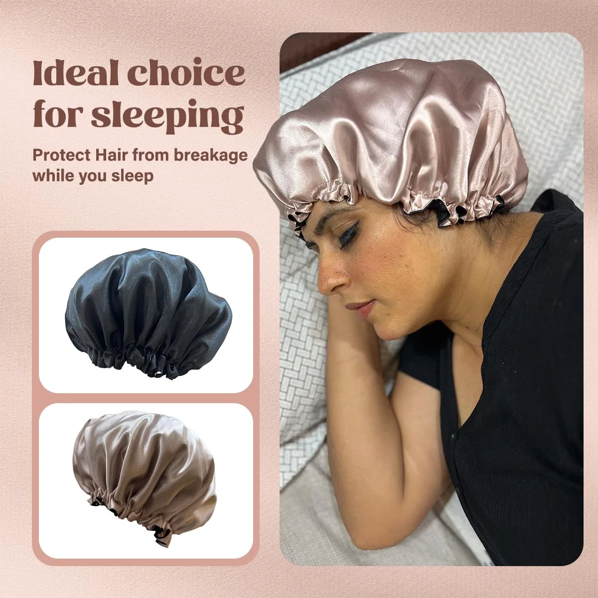 Шапочка для душа Satin, NIDHI'S GRANDMAA SECRET, 1 шт, Free Size Nidhi’S Grandmaa Secret — фото 4