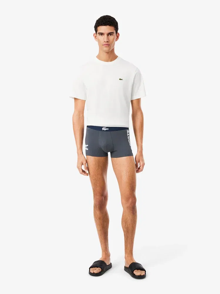 Боксеры мужские 3-Pack Big Croc LACOSTE, Navy — фото 3