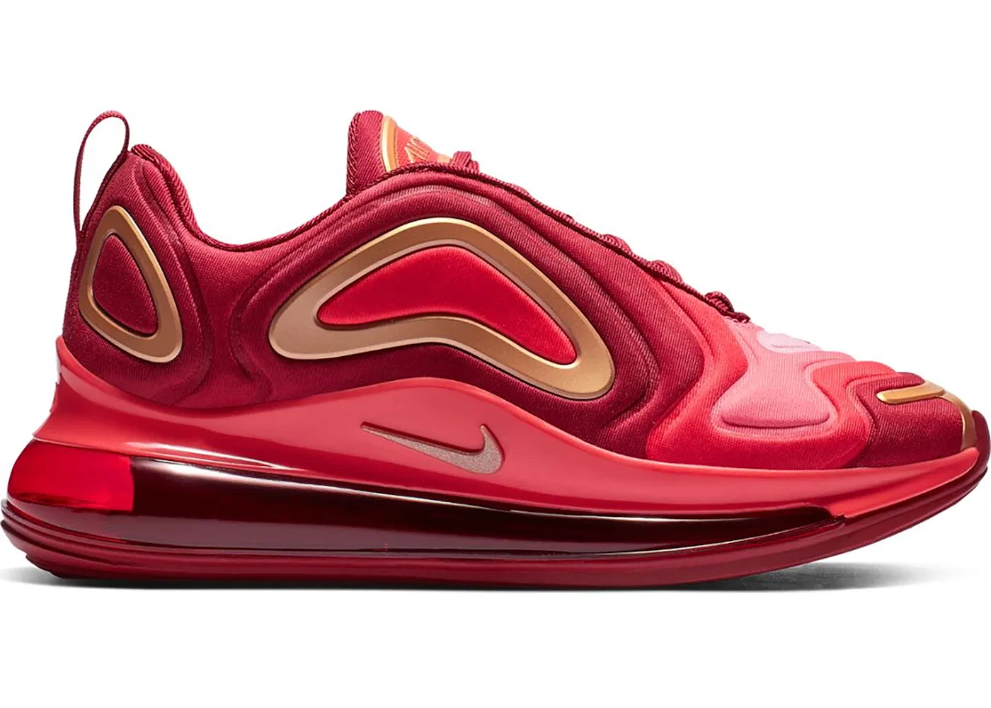 Детские кроссовки Lifestyle с амортизацией Nike Air Max 720 Nike, Team Crimson Metallic Red Bronze Gym Red