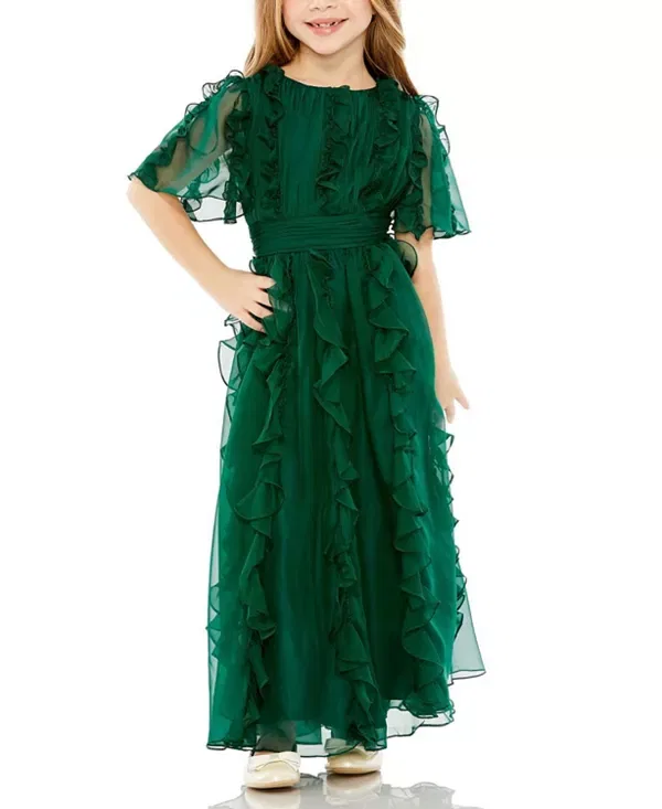 Детское платье для девочек с коротким рукавом Mac DUGGal, Emerald