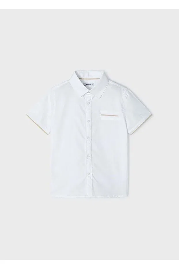 Детская рубашка для мальчиков хлопковая Mayoral, White