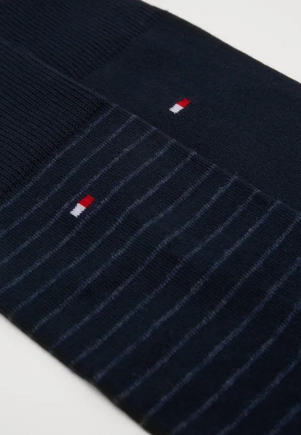 Носки 2 шт, дышащие, Stripe sock 2 pack, Tommy Hilfiger, темно-синий — фото 2