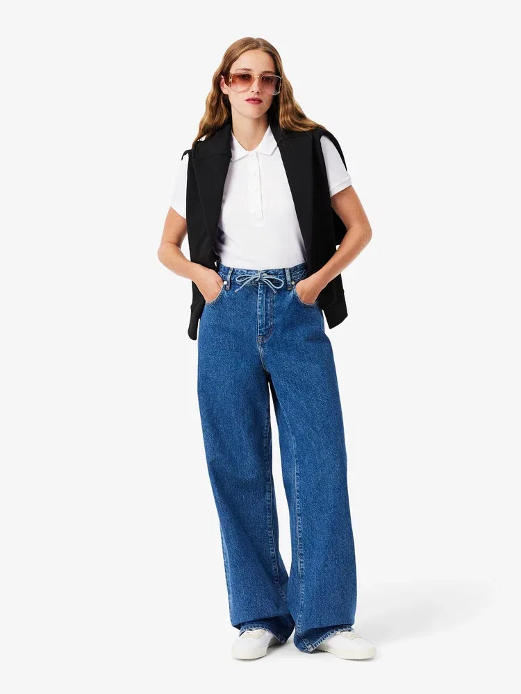Футболка поло LACOSTE Slim Fit, White — фото 4
