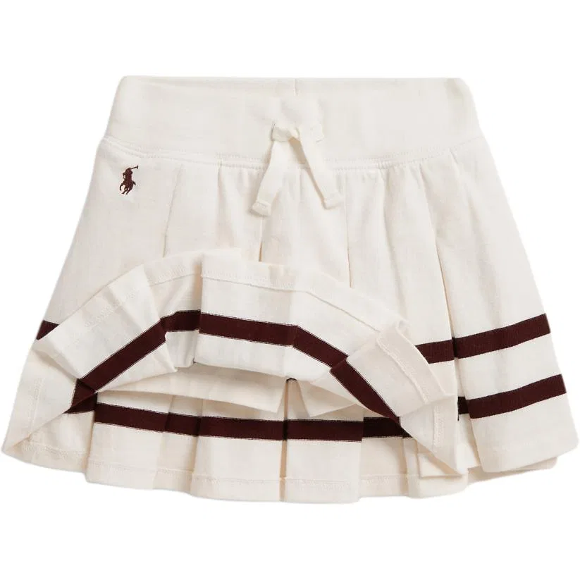Детская юбка средней длины с заниженной талией Stretch, Polo Ralph Lauren, Ecru — фото 3