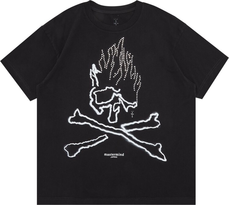 

Футболка Cactus Jack by Travis Scott For Mastermind Skull Tee 'Black', черный